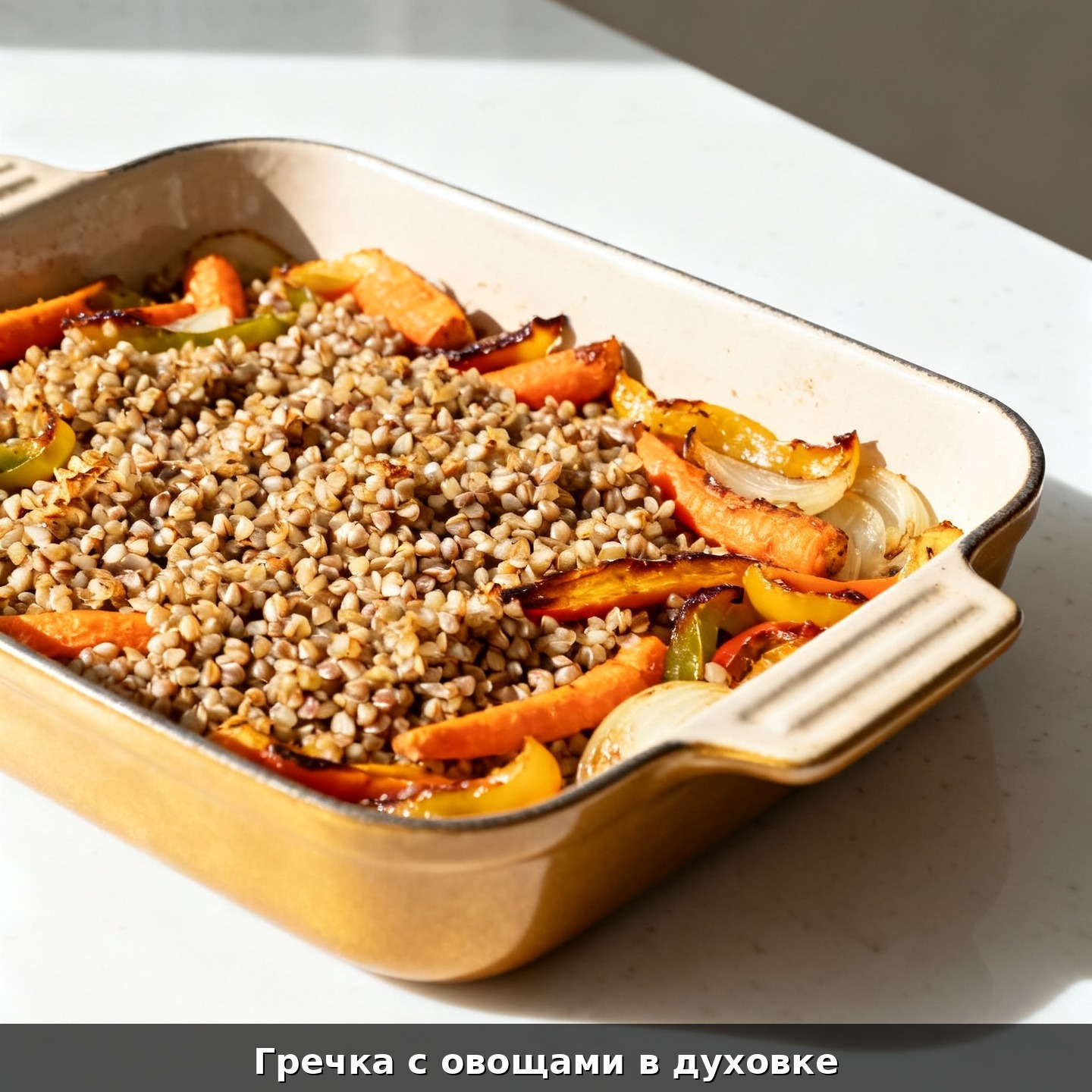 Гречка с овощами в духовке