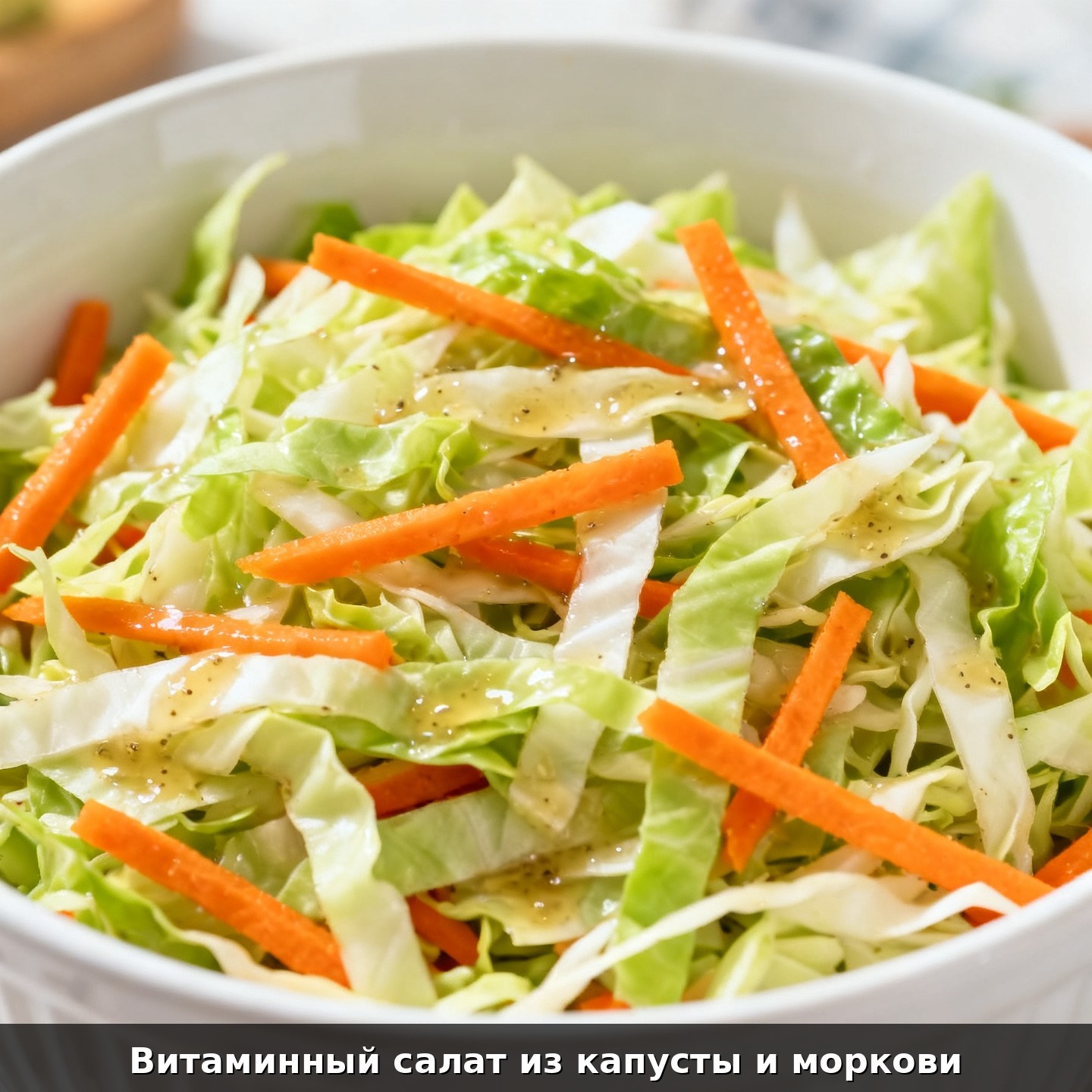 Витаминный салат из капусты и моркови