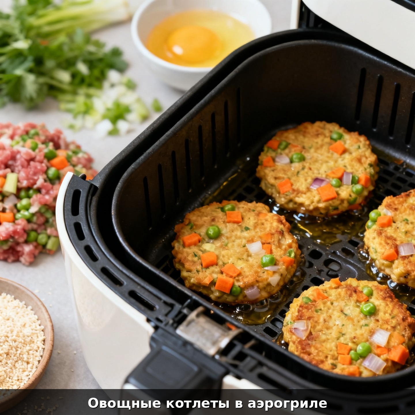 Овощные котлеты в аэрогриле