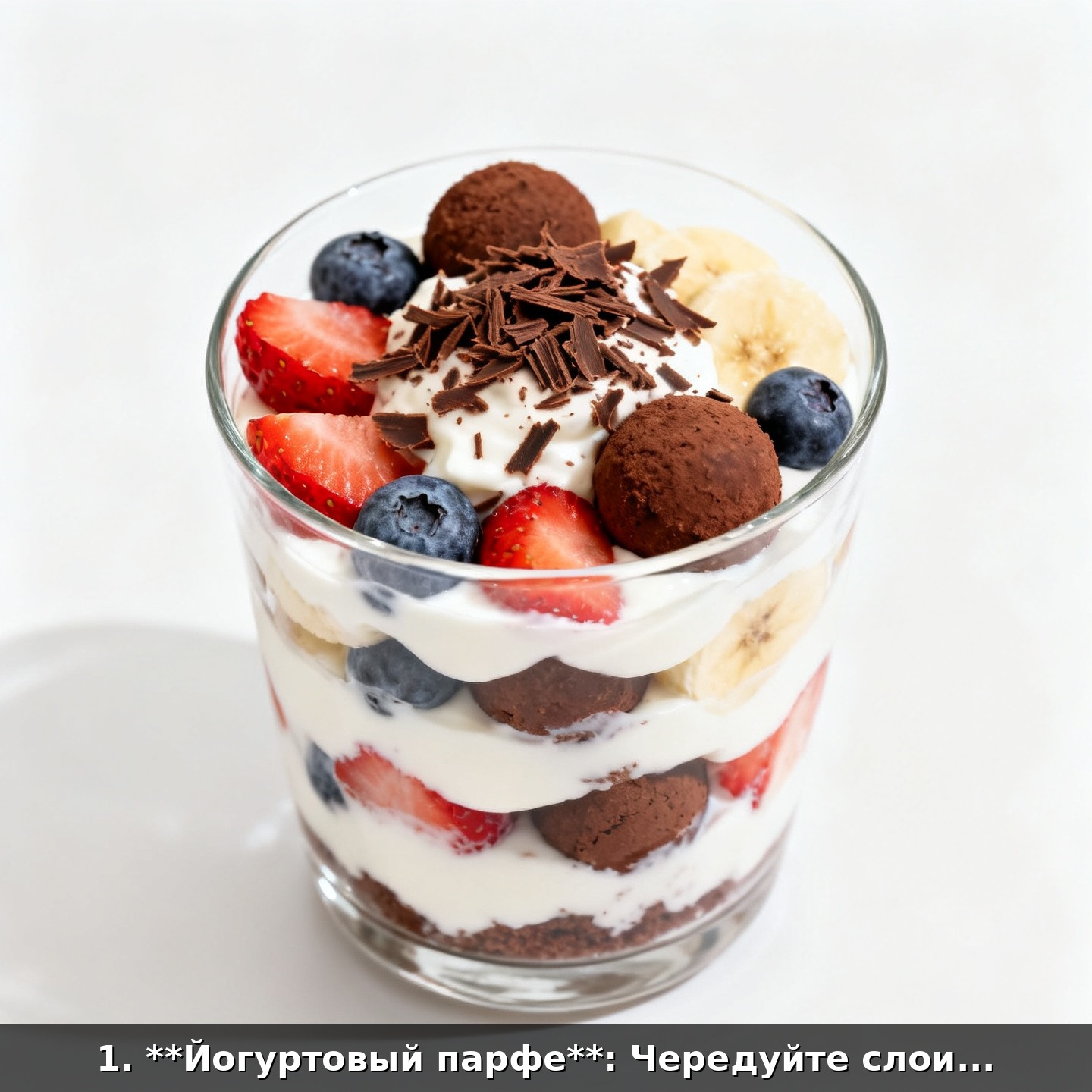 1. **Йогуртовый парфе**: Чередуйте слои греческого йогурта, свежих ягод и гранолы. Быстро, вкусно и полезно!