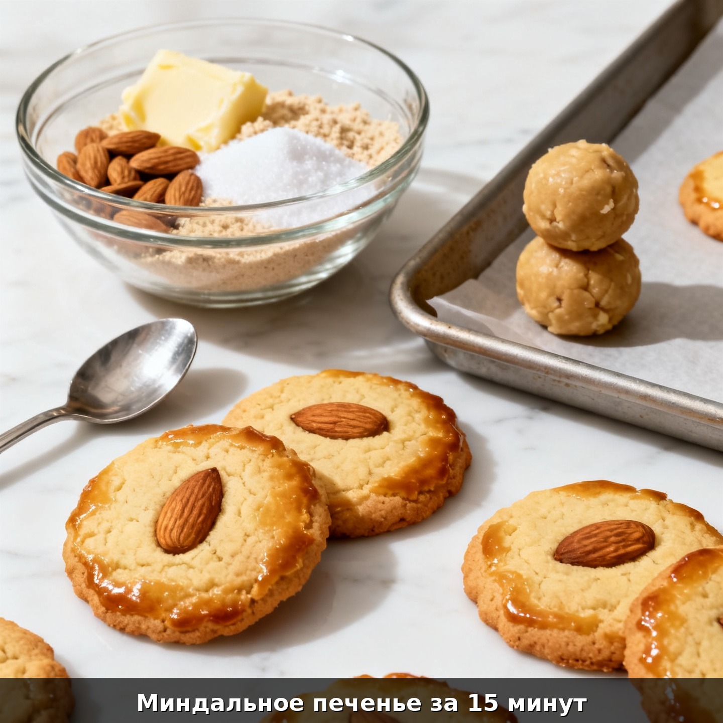 Миндальное печенье за 15 минут