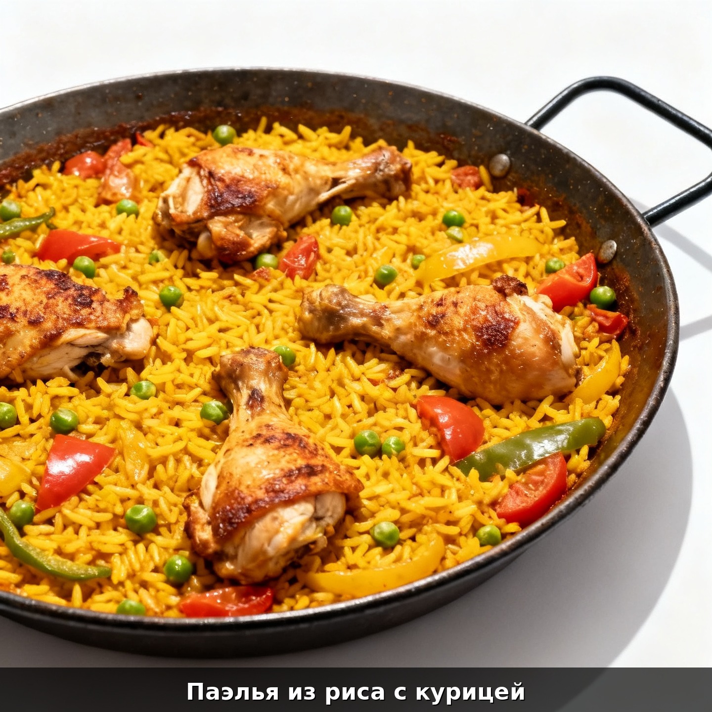 Паэлья из риса с курицей