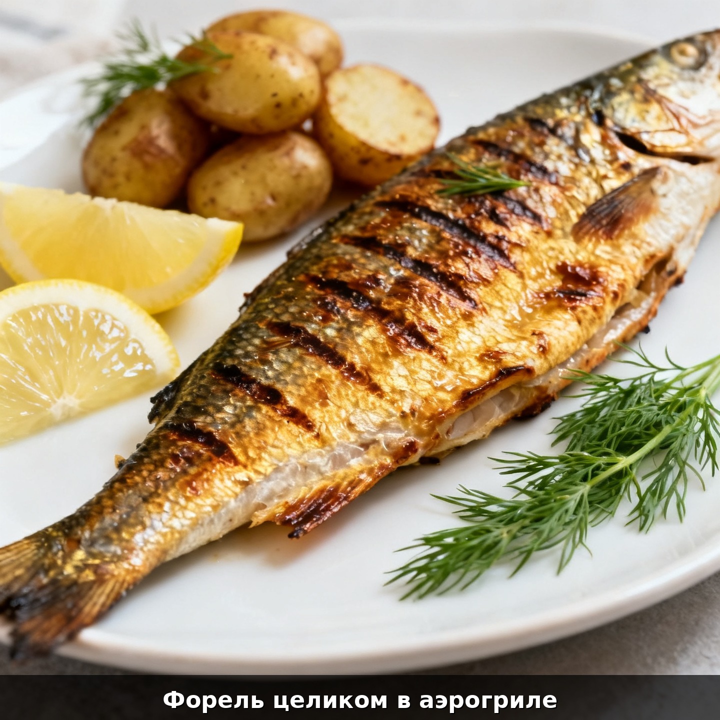 Форель целиком в аэрогриле