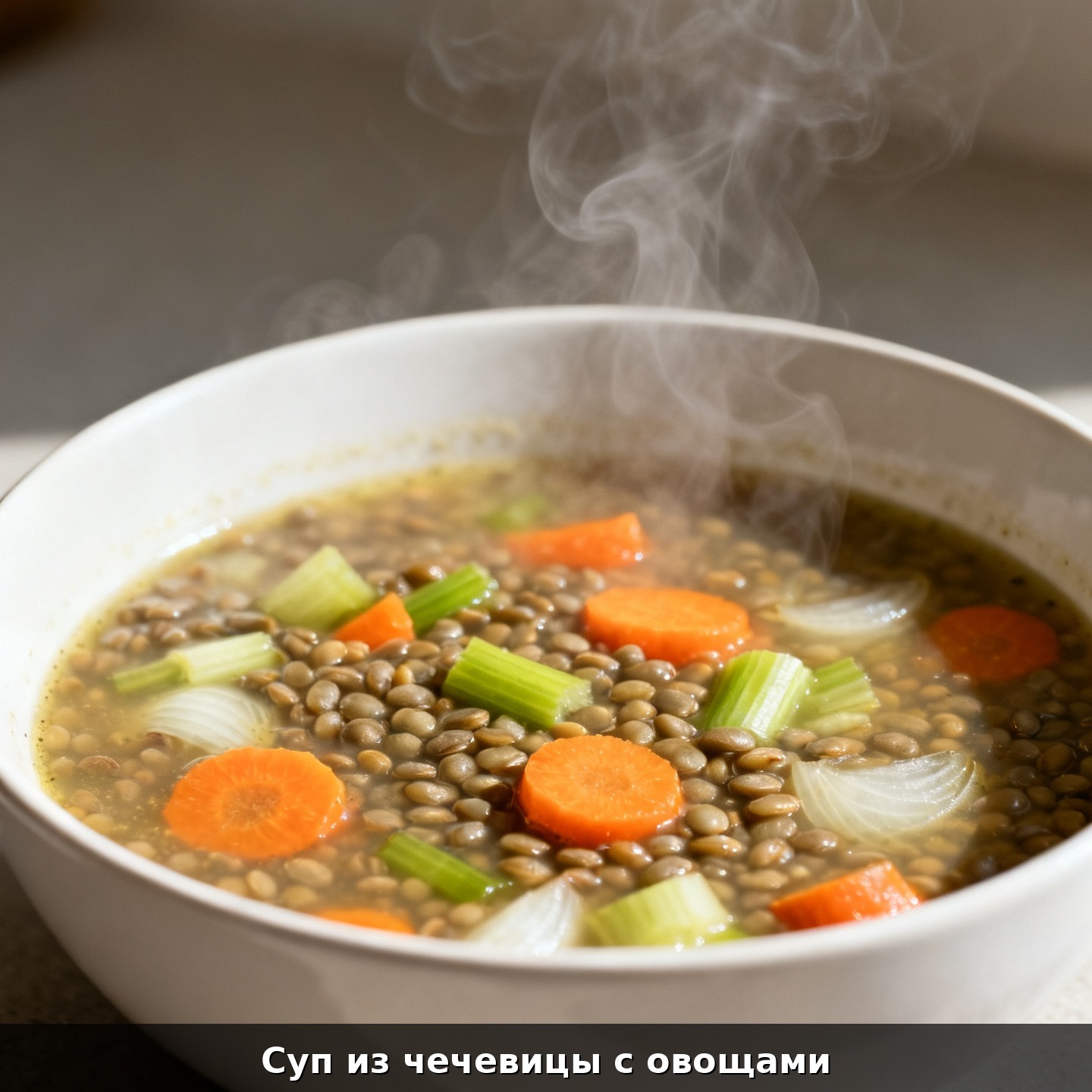 Суп из чечевицы с овощами