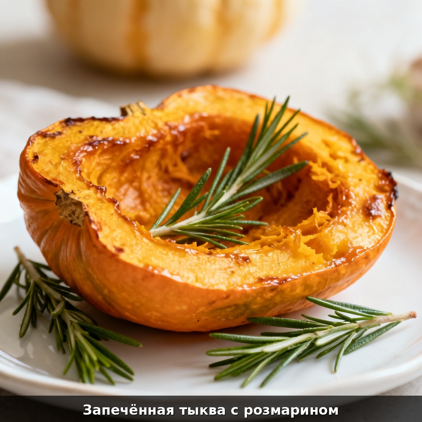 Запечённая тыква с розмарином
