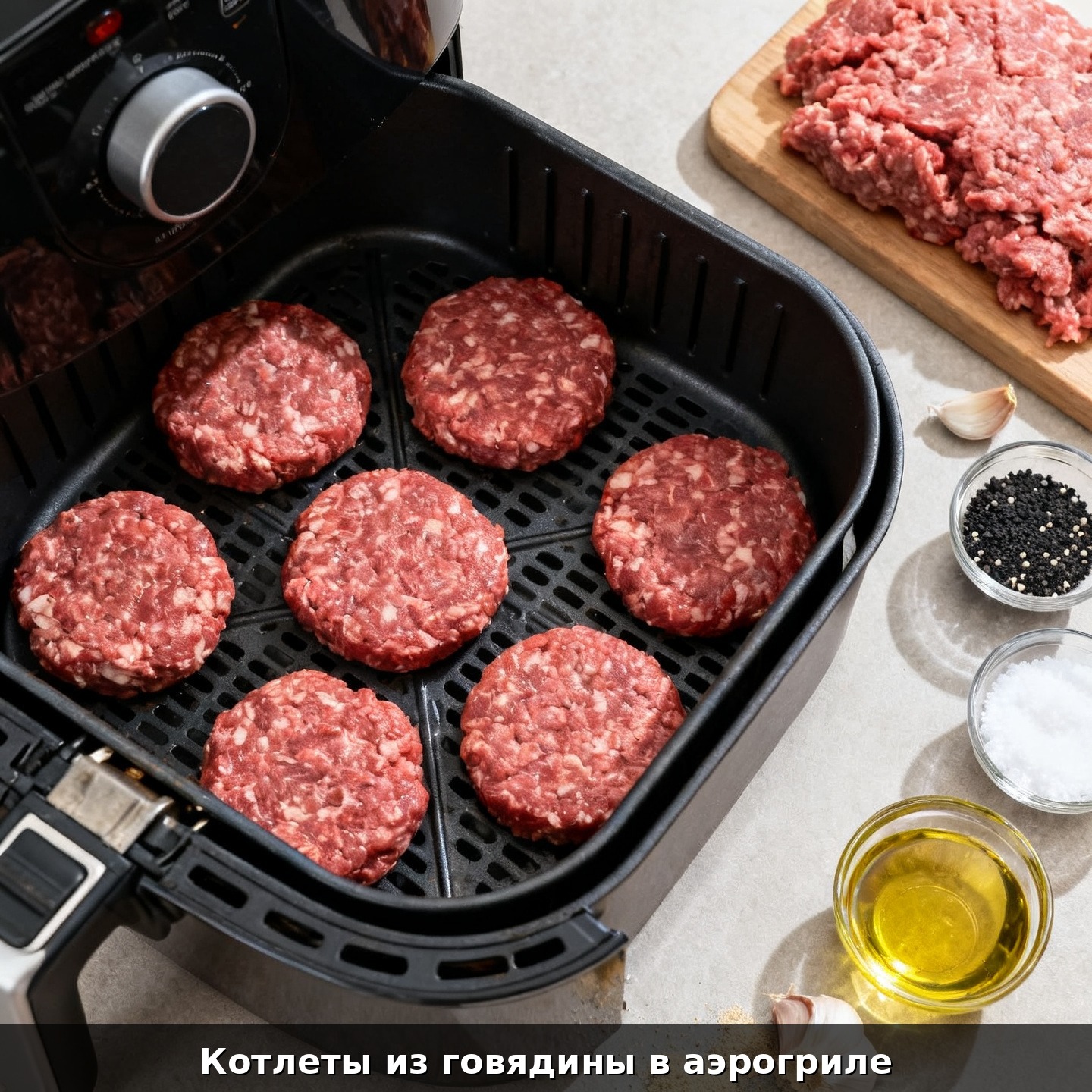 Котлеты из говядины в аэрогриле