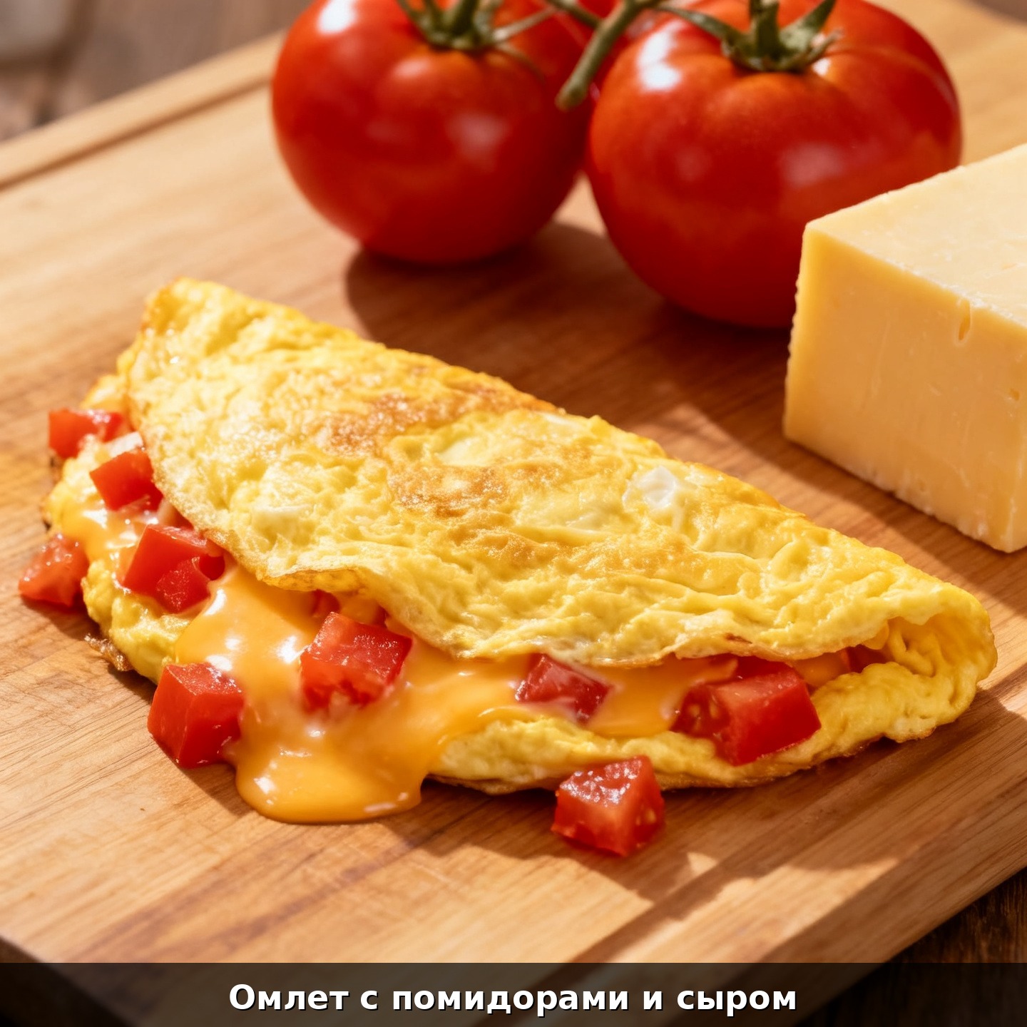 Омлет с помидорами и сыром