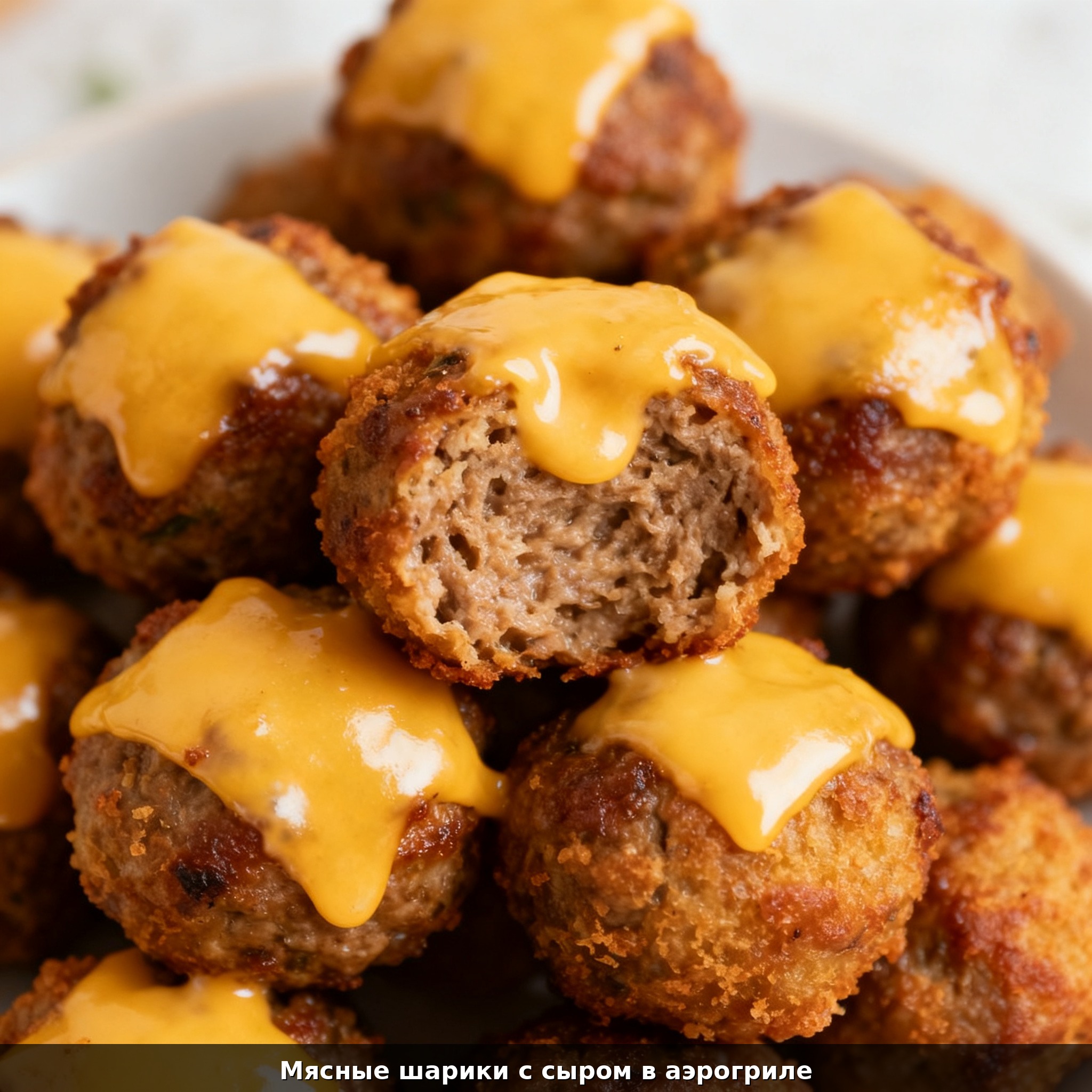 Мясные шарики с сыром в аэрогриле