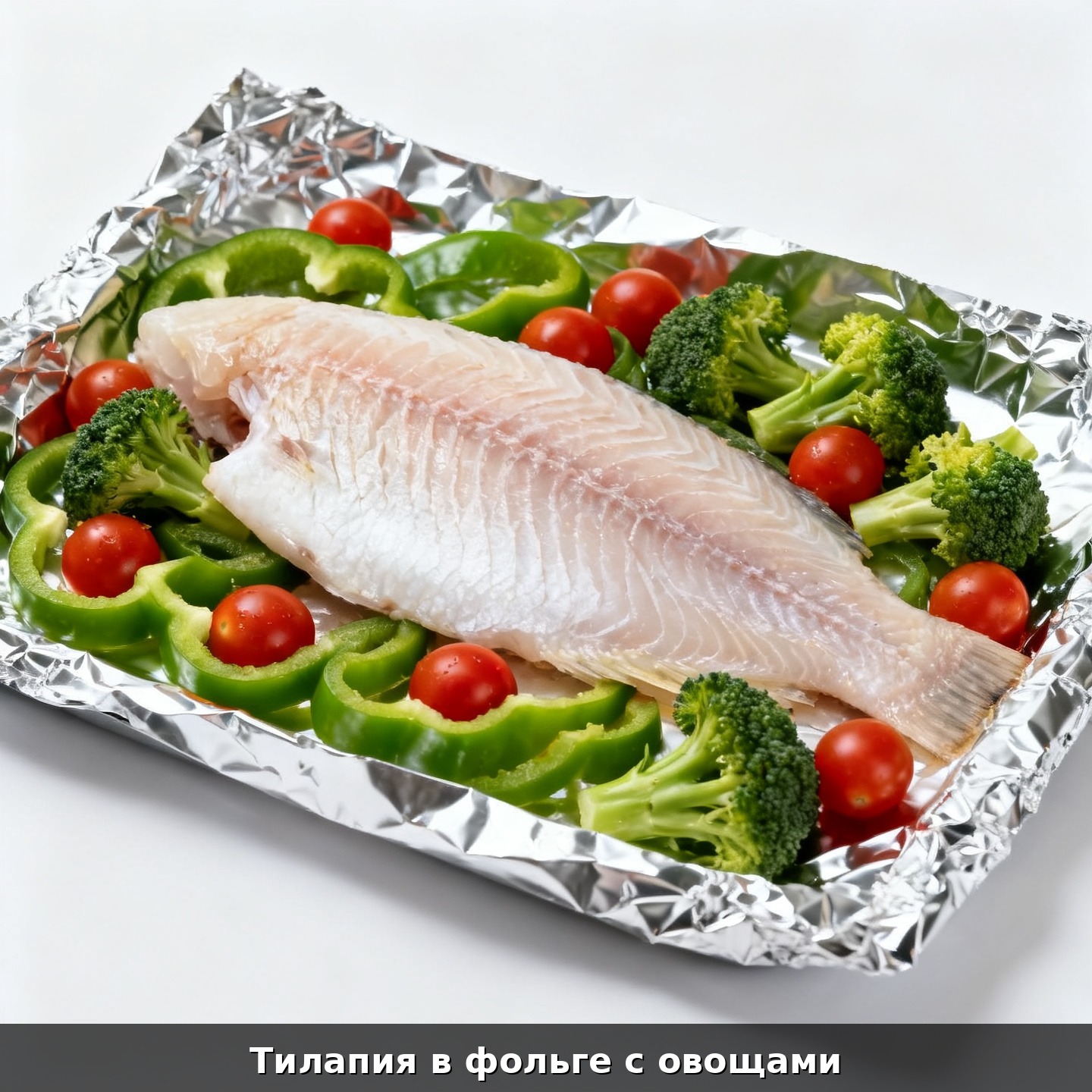 Тилапия в фольге с овощами