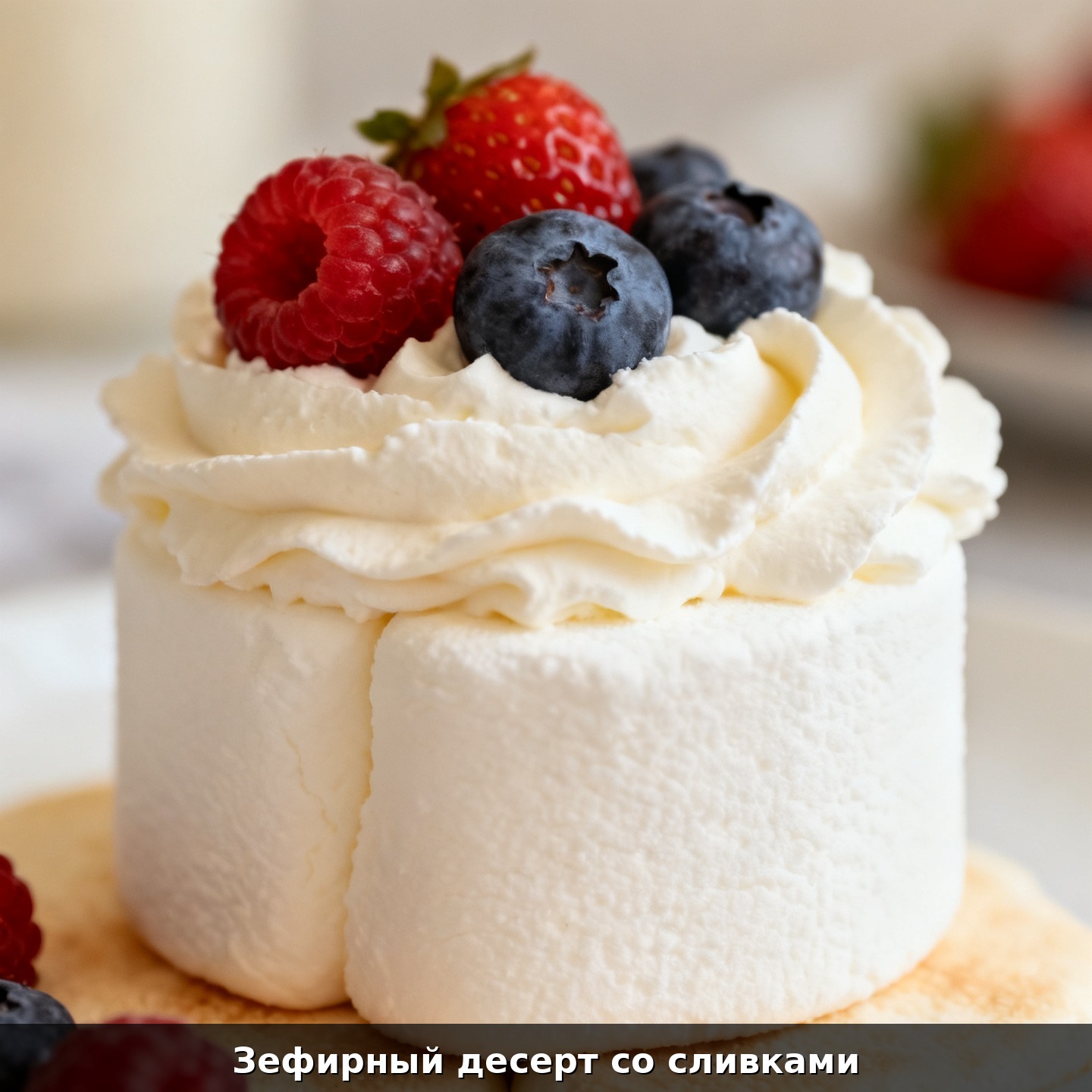 Зефирный десерт со сливками