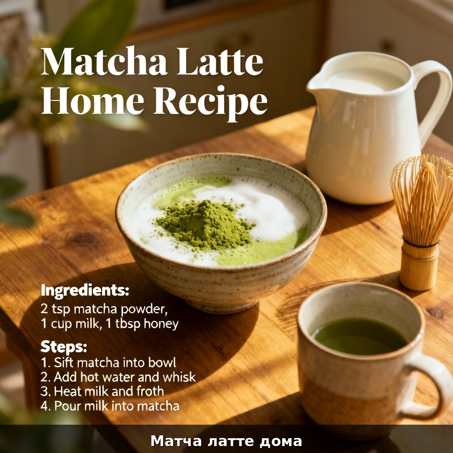 Матча латте дома