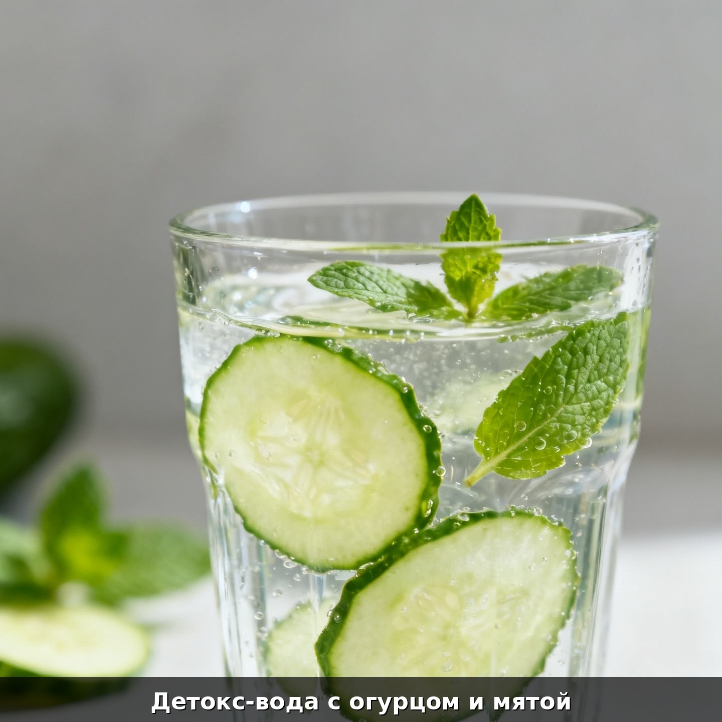 Детокс-вода с огурцом и мятой