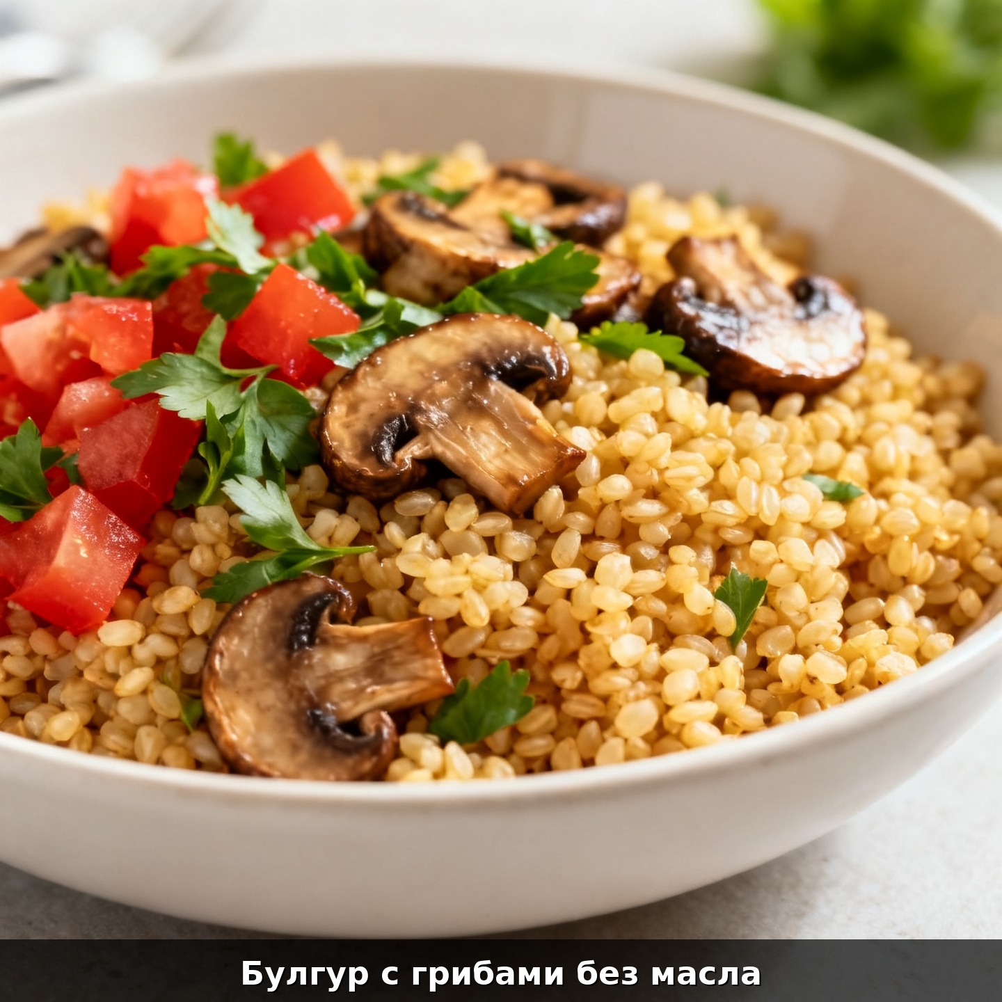 Булгур с грибами без масла