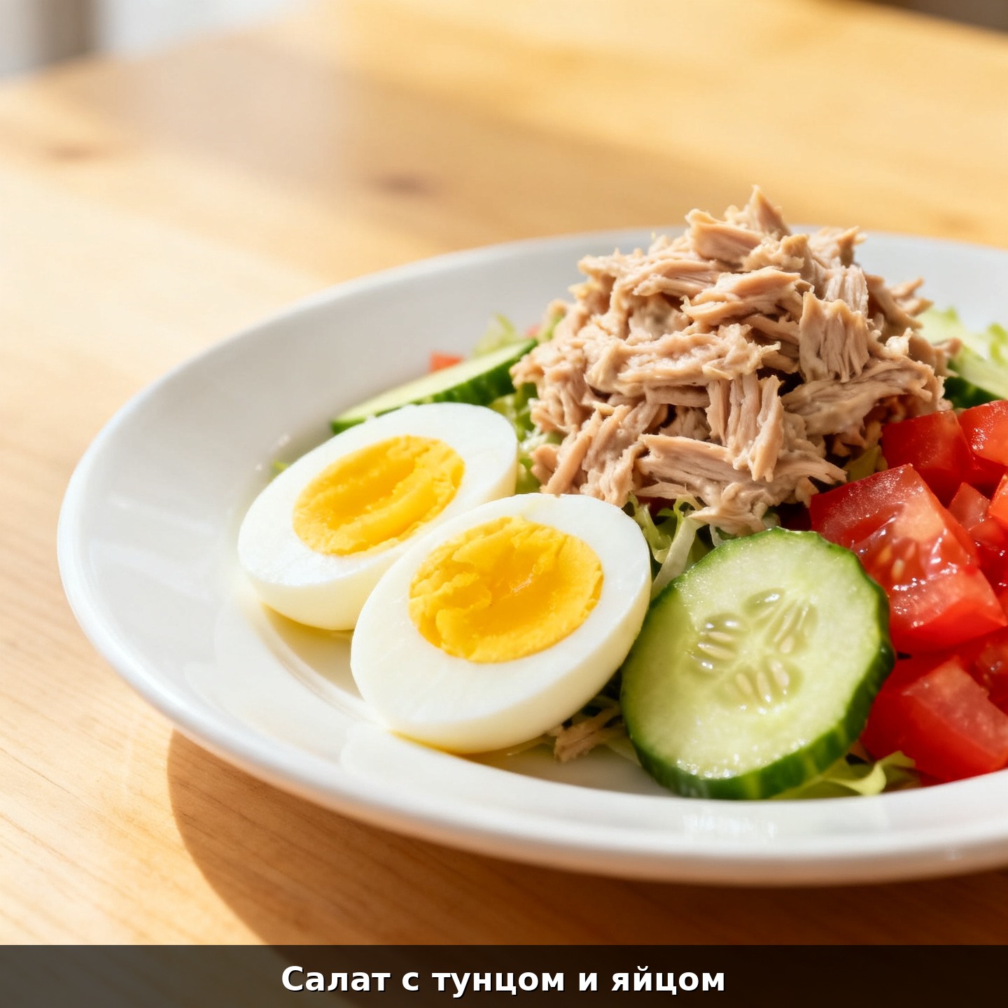Салат с тунцом и яйцом