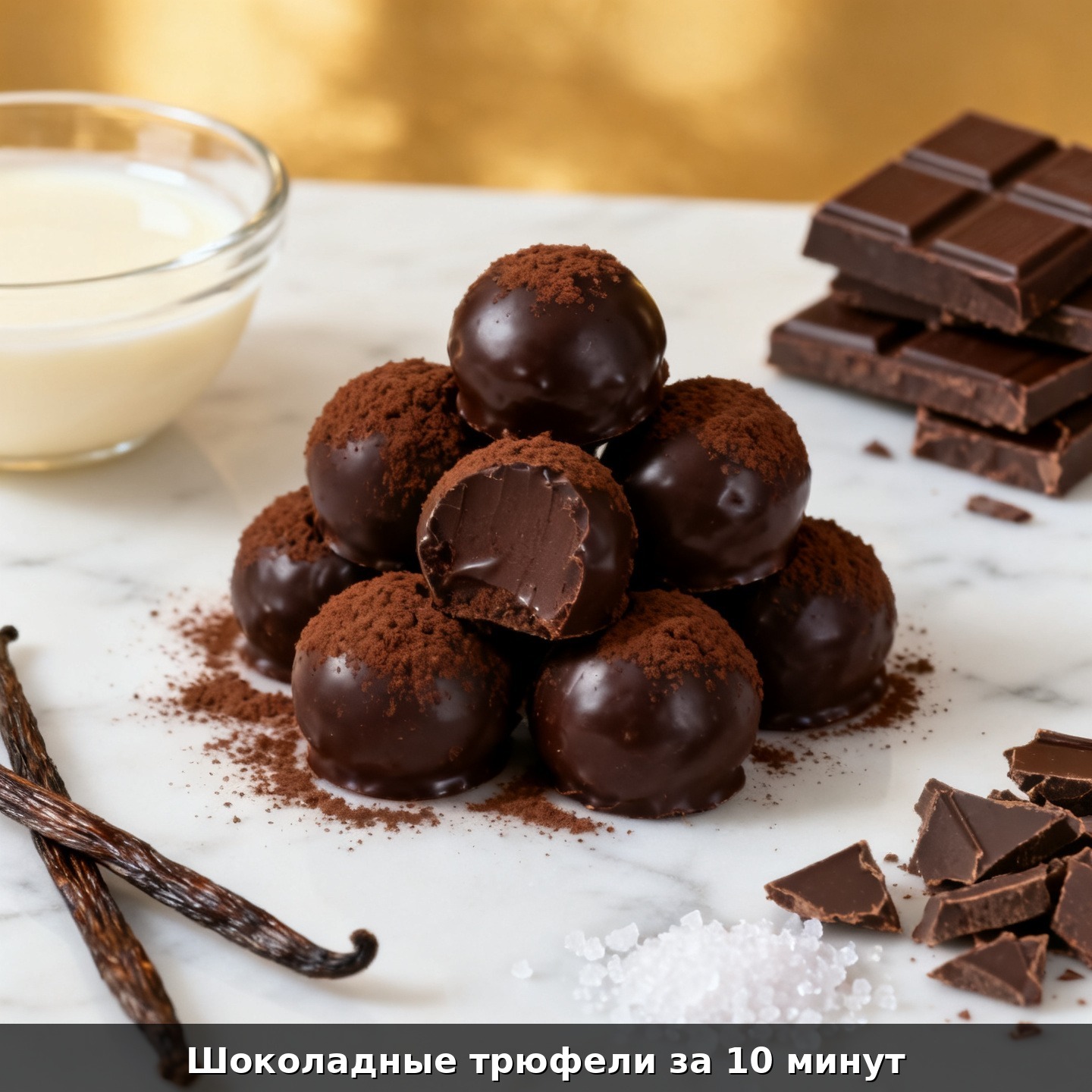 Шоколадные трюфели за 10 минут