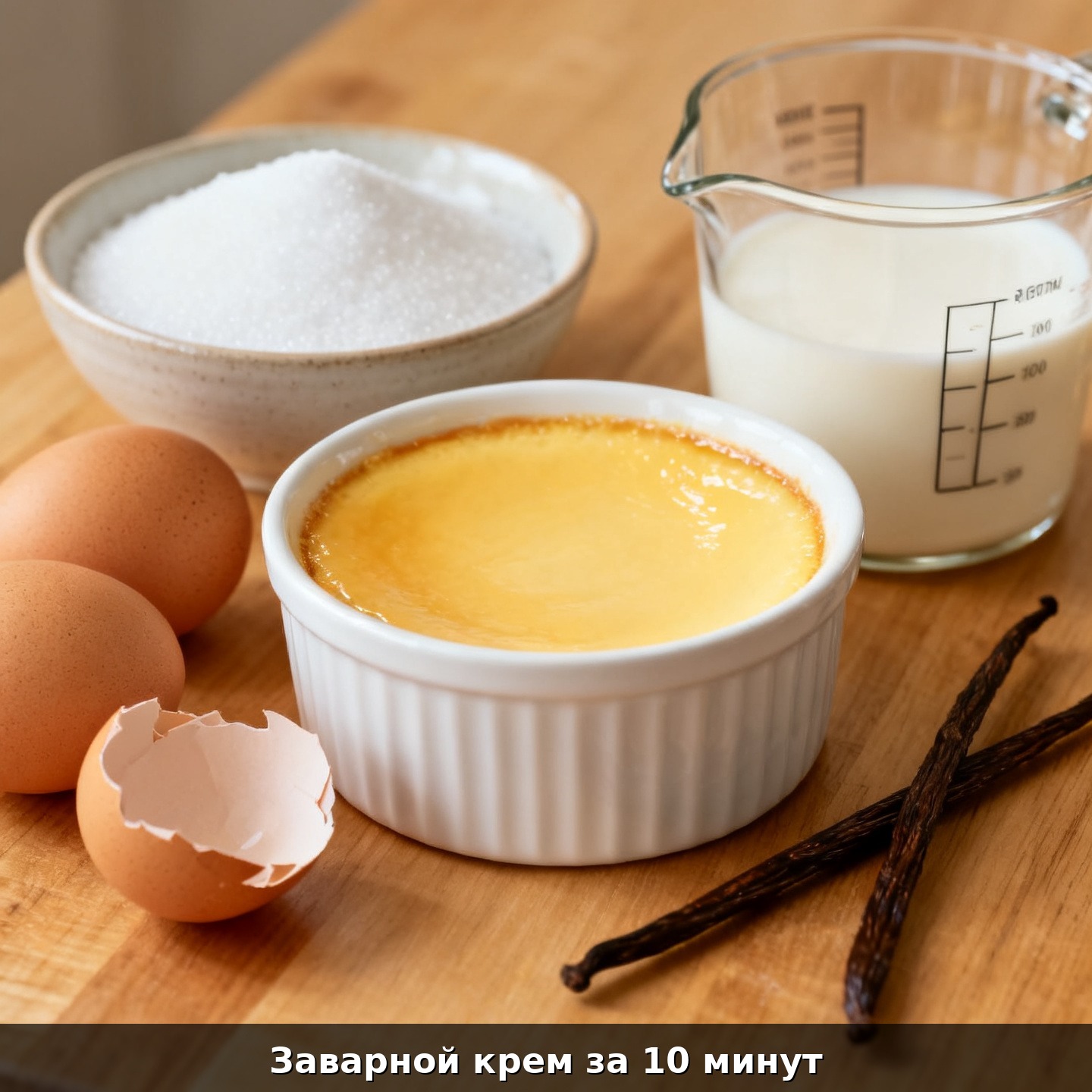 Заварной крем за 10 минут