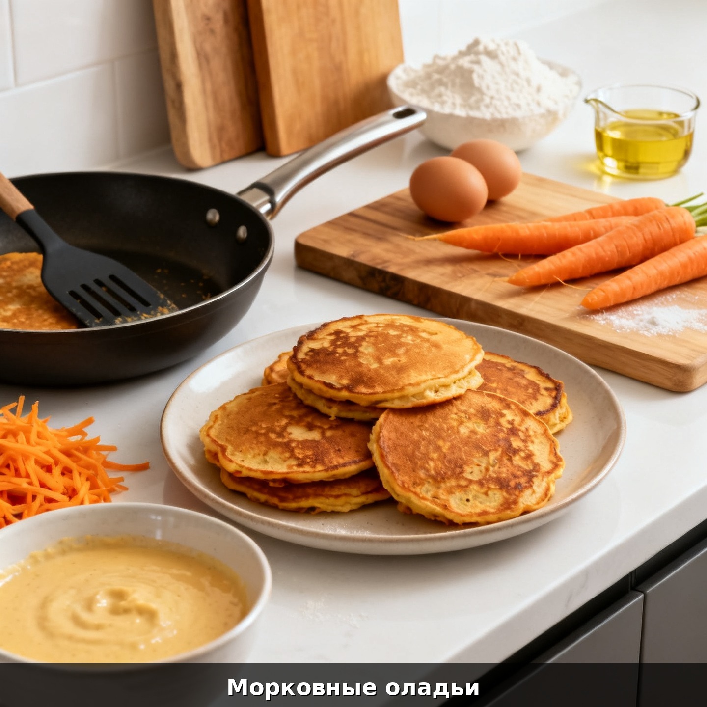 Морковные оладьи