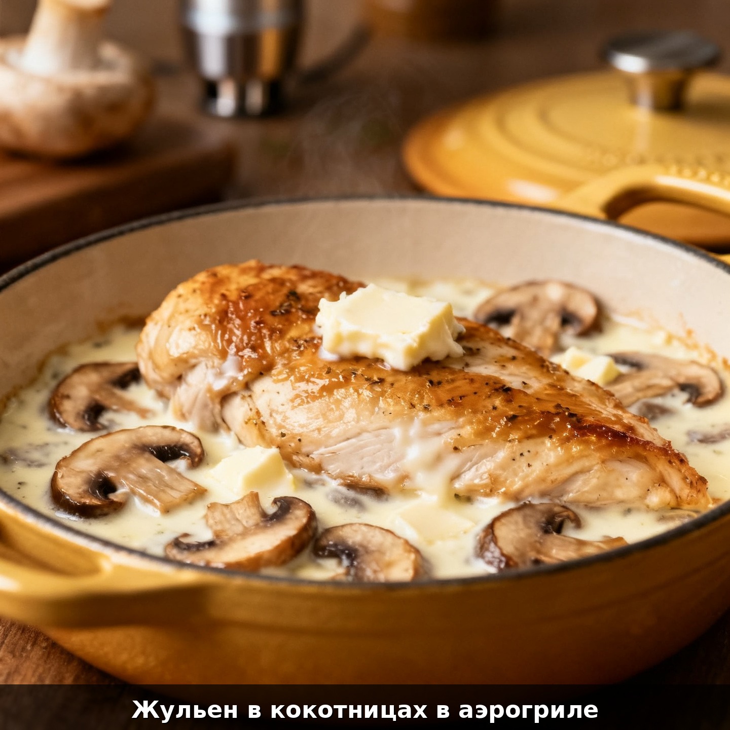 Жульен в кокотницах в аэрогриле