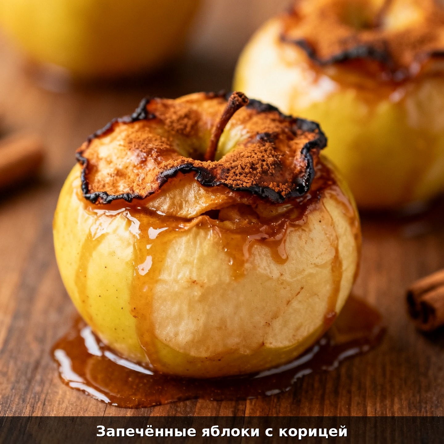 Запечённые яблоки с корицей