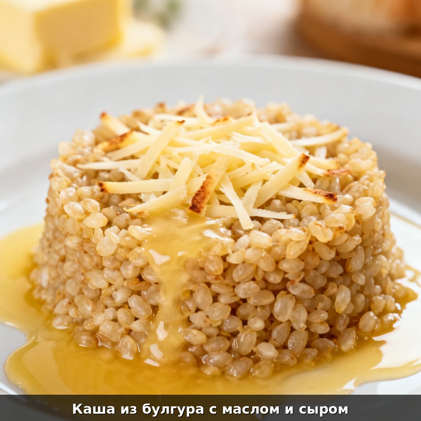 Каша из булгура с маслом и сыром