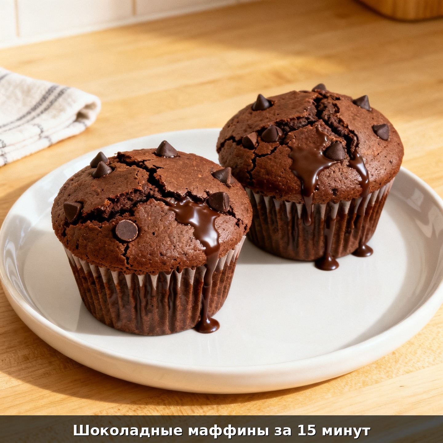 Шоколадные маффины за 15 минут
