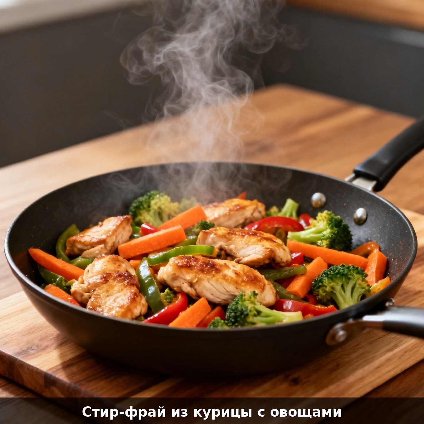 Стир-фрай из курицы с овощами