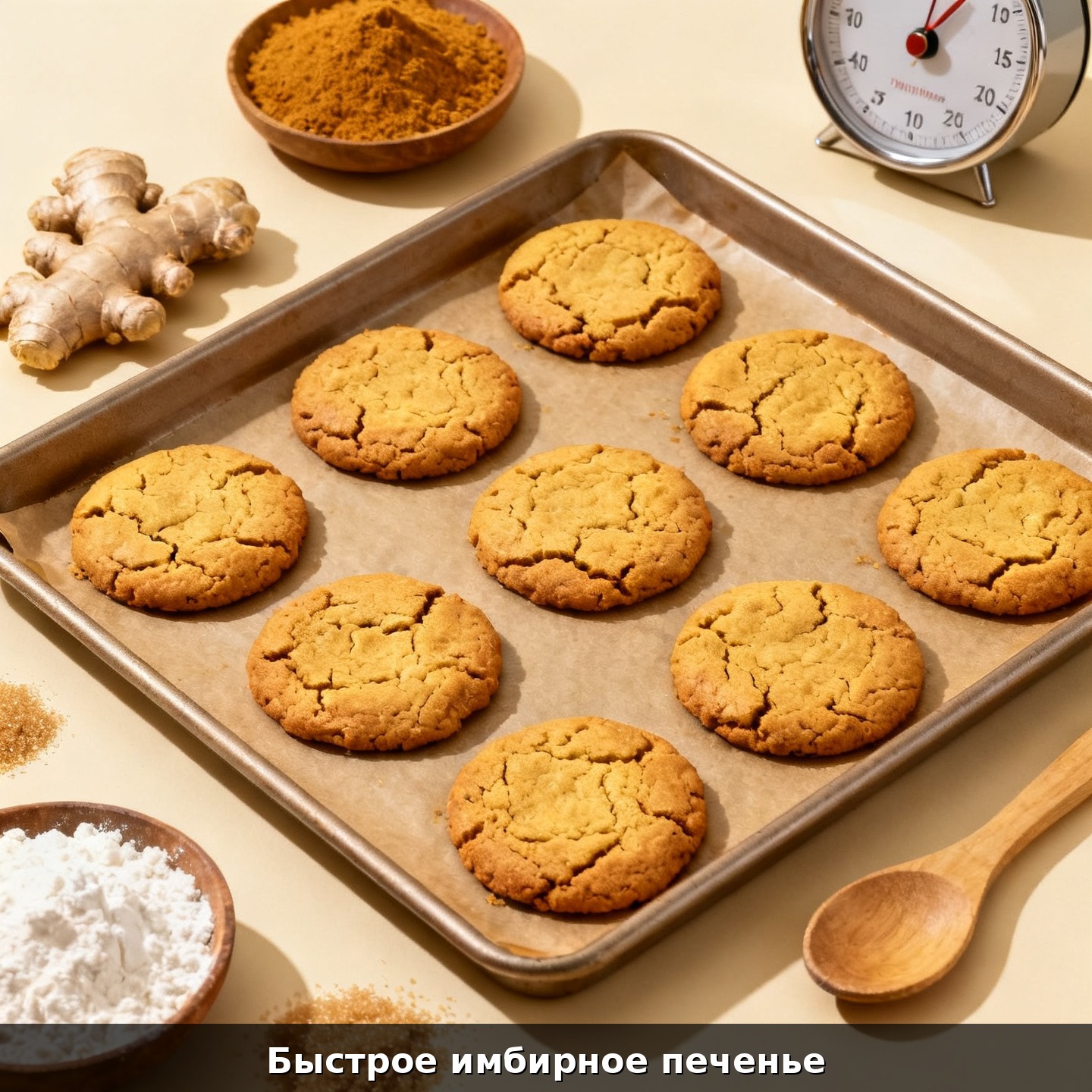 Быстрое имбирное печенье