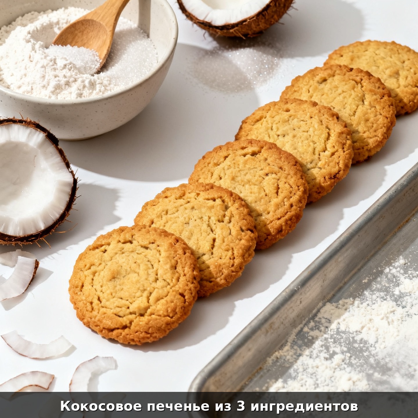 Кокосовое печенье из 3 ингредиентов