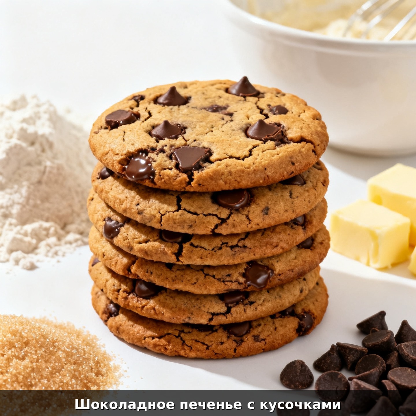 Шоколадное печенье с кусочками