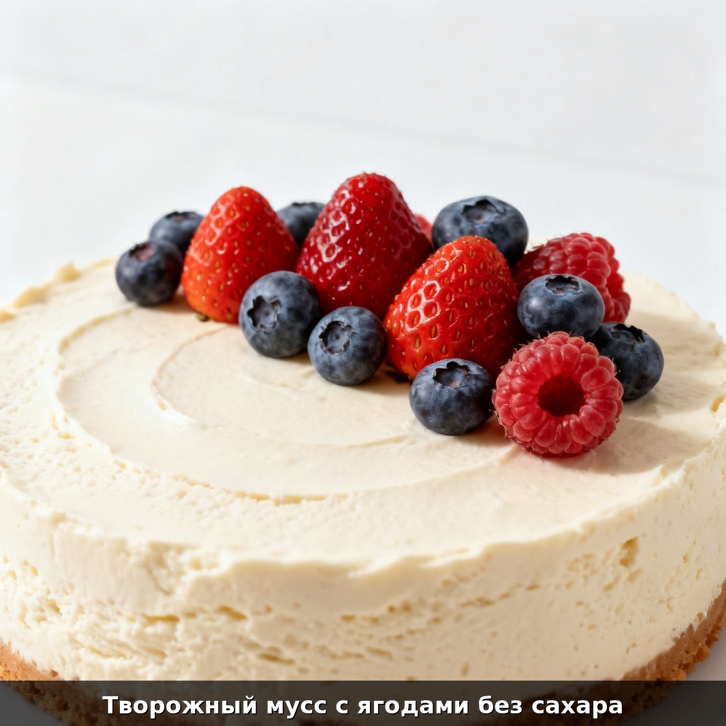 Творожный мусс с ягодами без сахара
