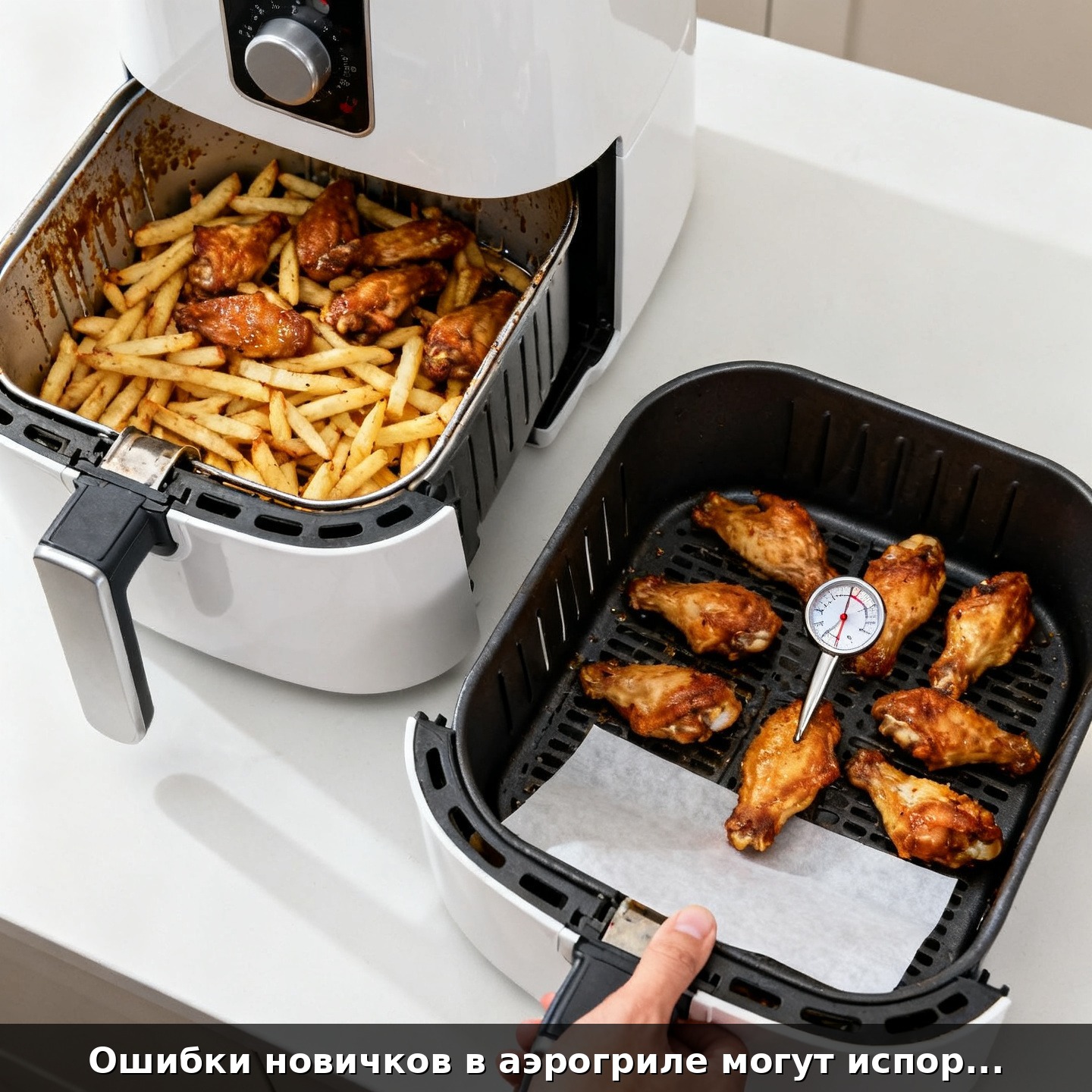 Ошибки новичков в аэрогриле могут испортить даже самый вкусный рецепт. Вот пять распространенных ошибок и советы, как их избежать: