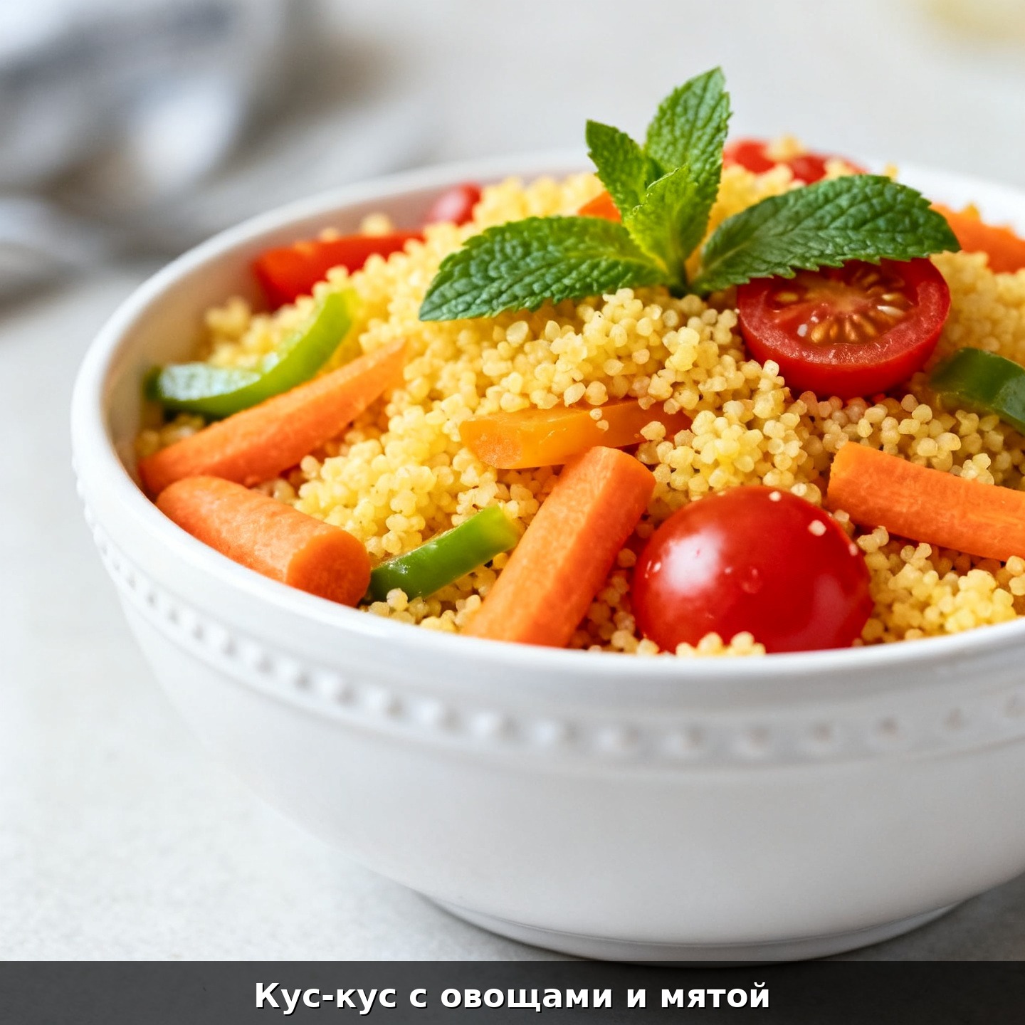 Кус-кус с овощами и мятой