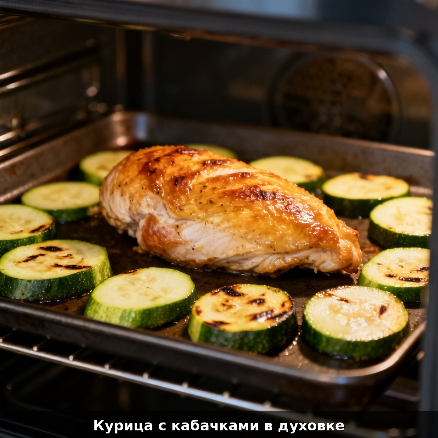 Курица с кабачками в духовке