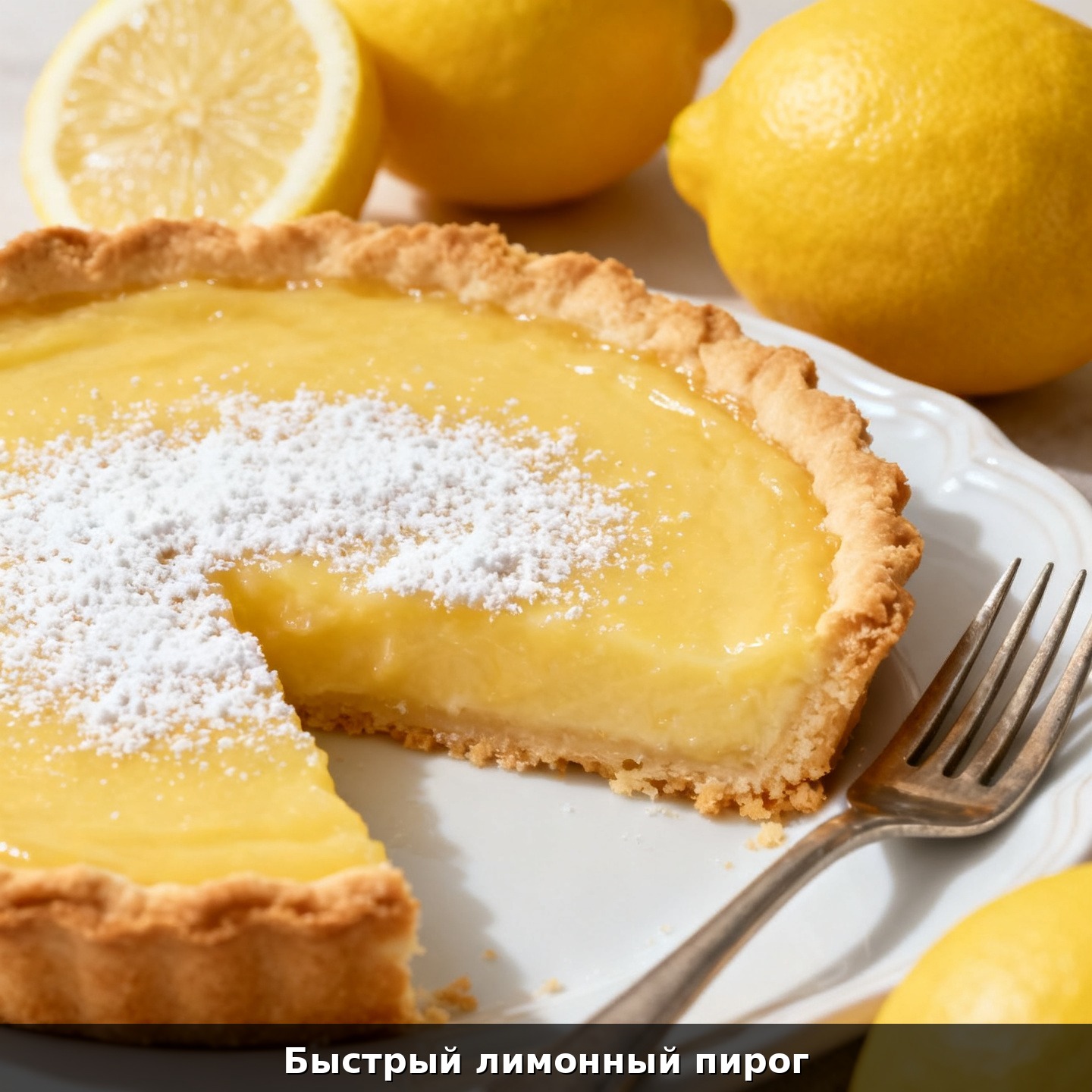 Быстрый лимонный пирог
