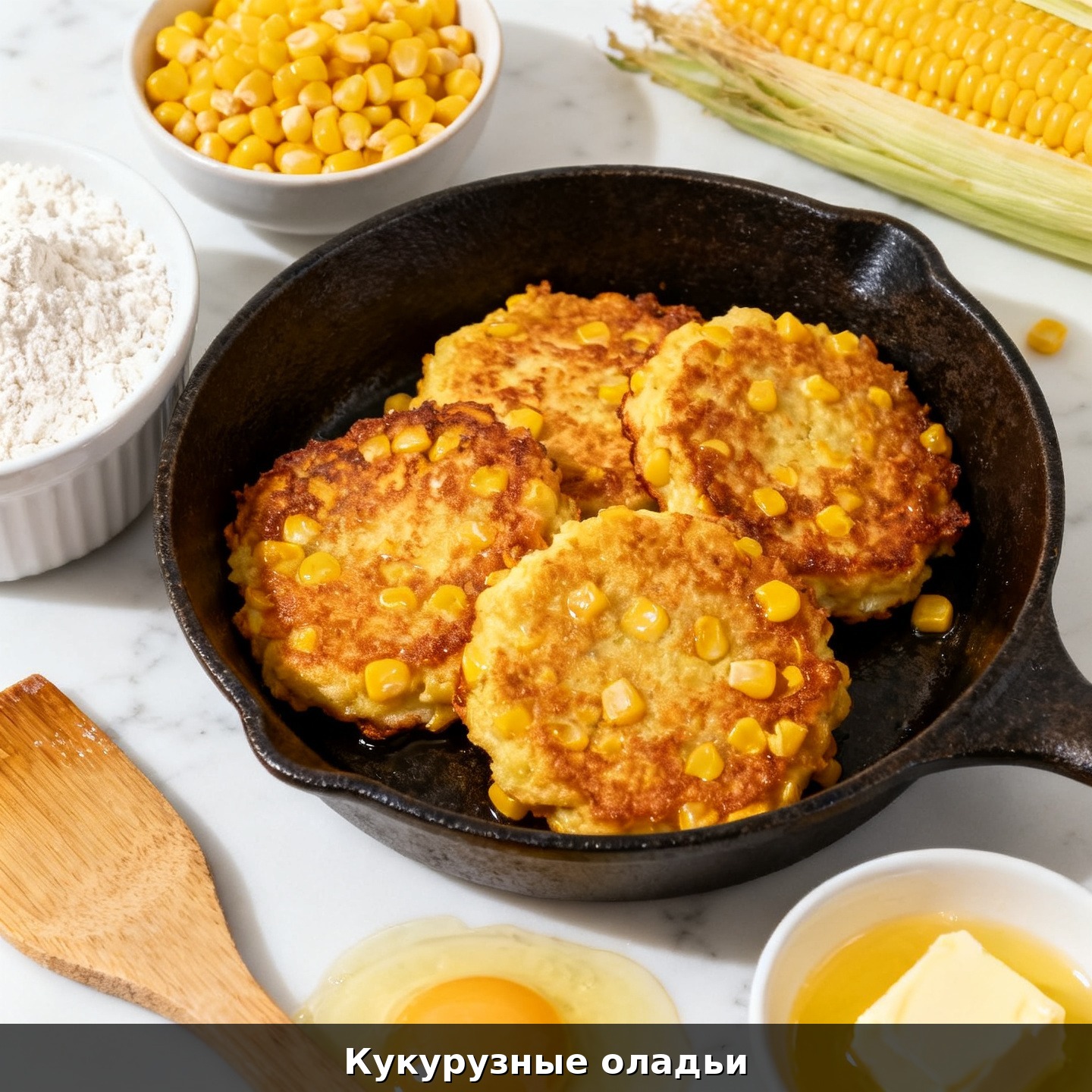 Кукурузные оладьи