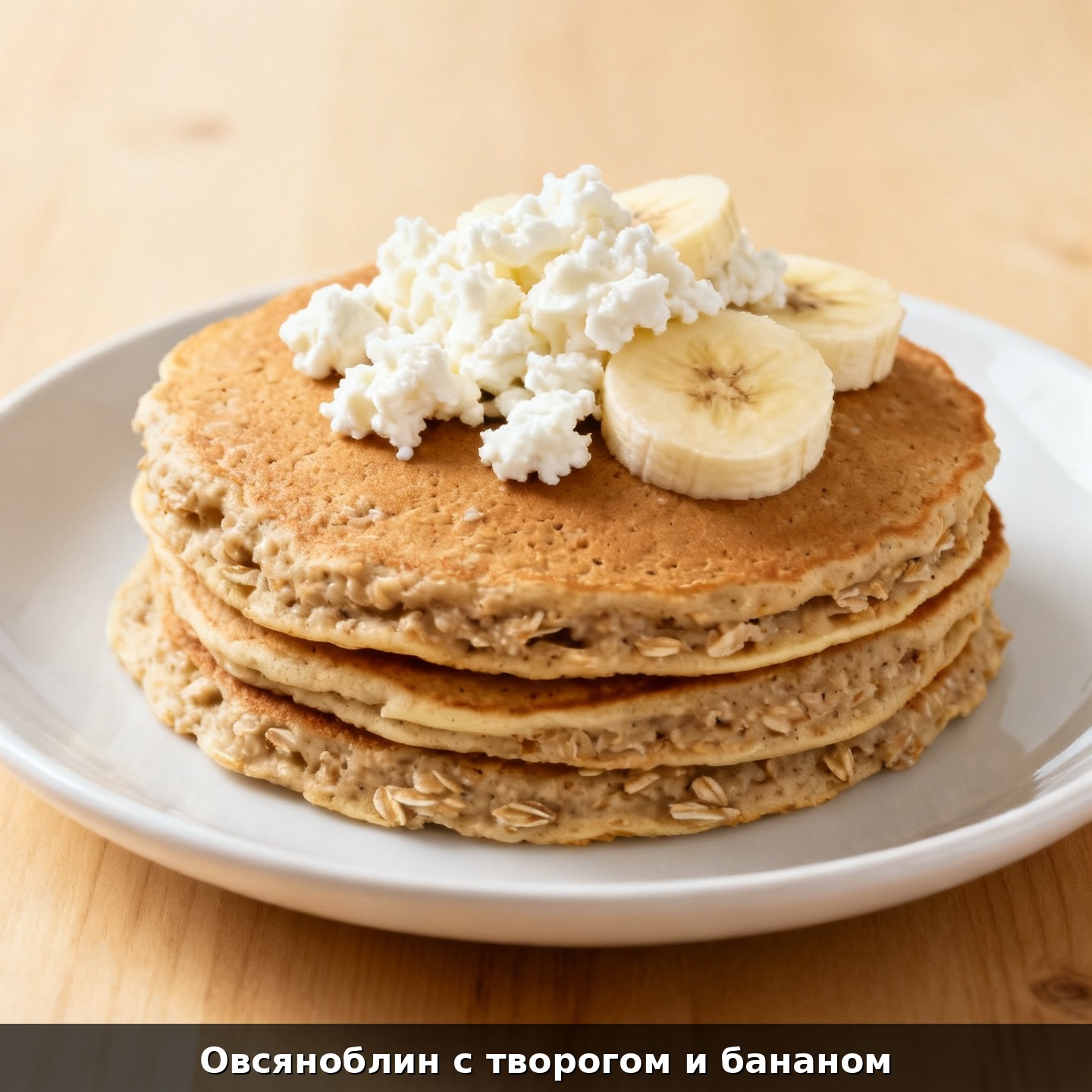 Овсяноблин с творогом и бананом