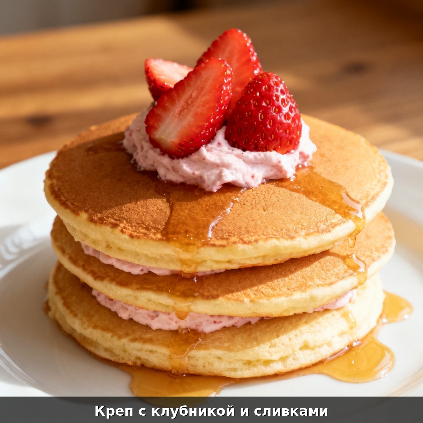 Креп с клубникой и сливками
