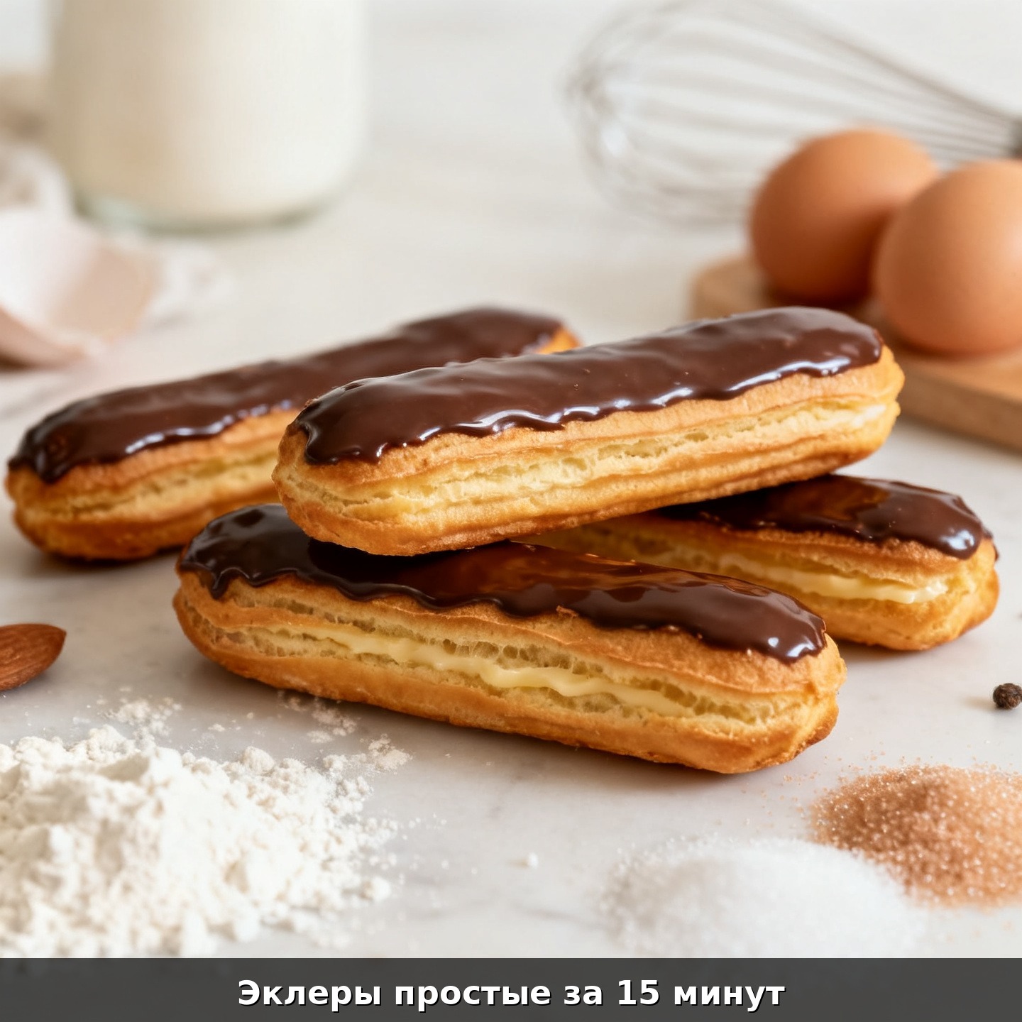Эклеры простые за 15 минут