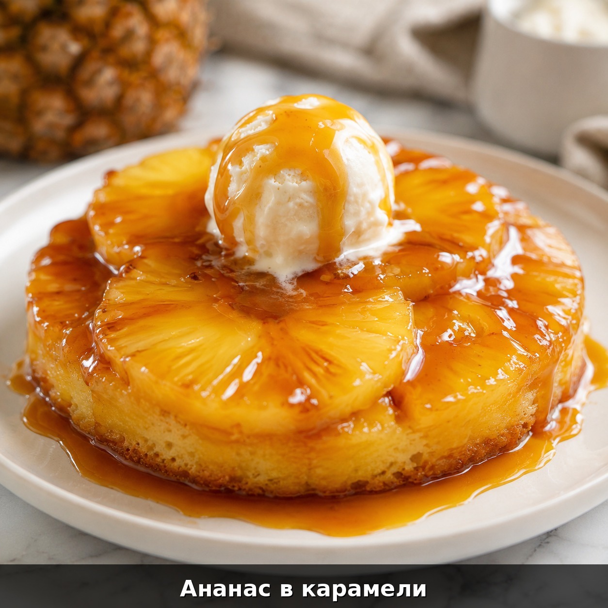 Ананас в карамели