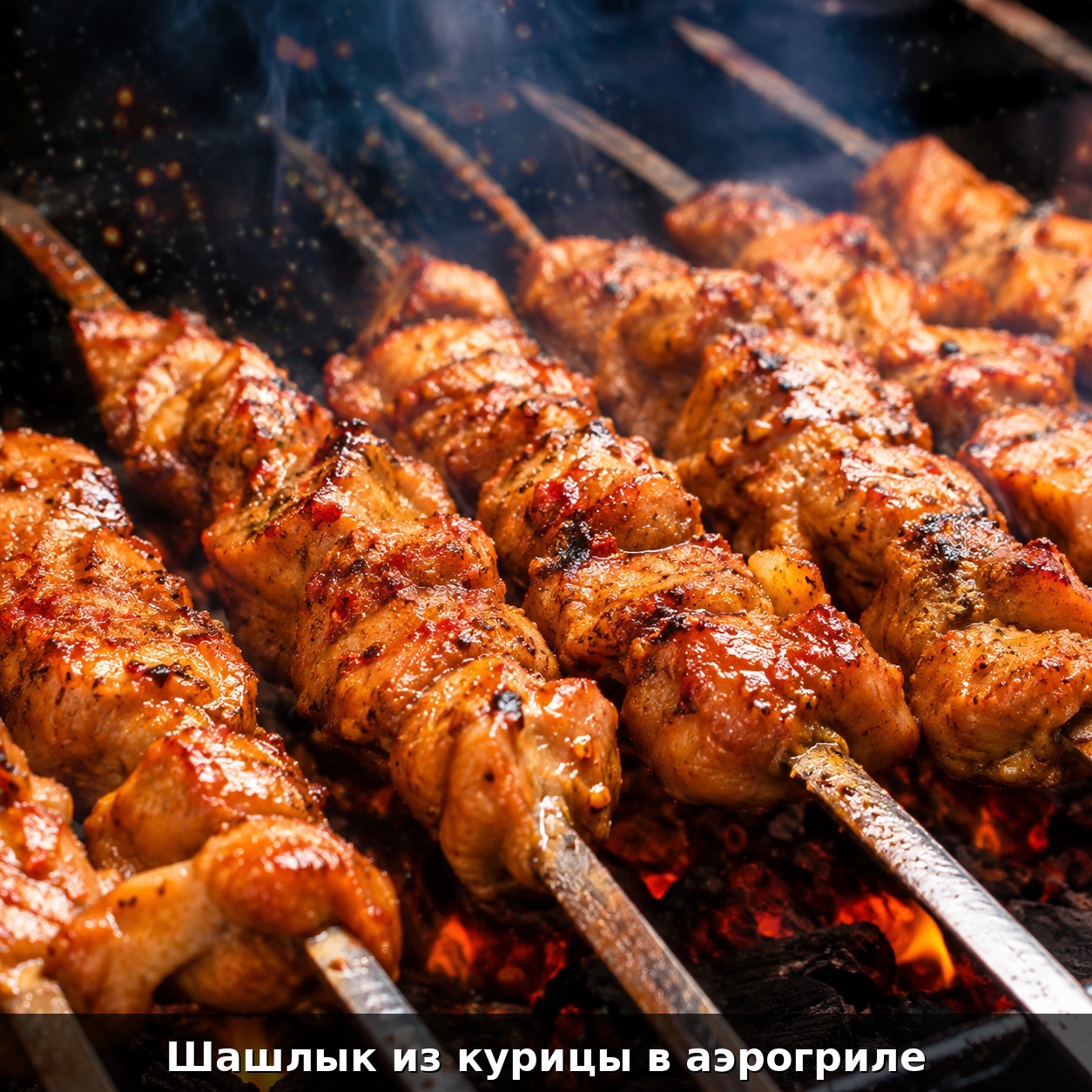 Шашлык из курицы в аэрогриле