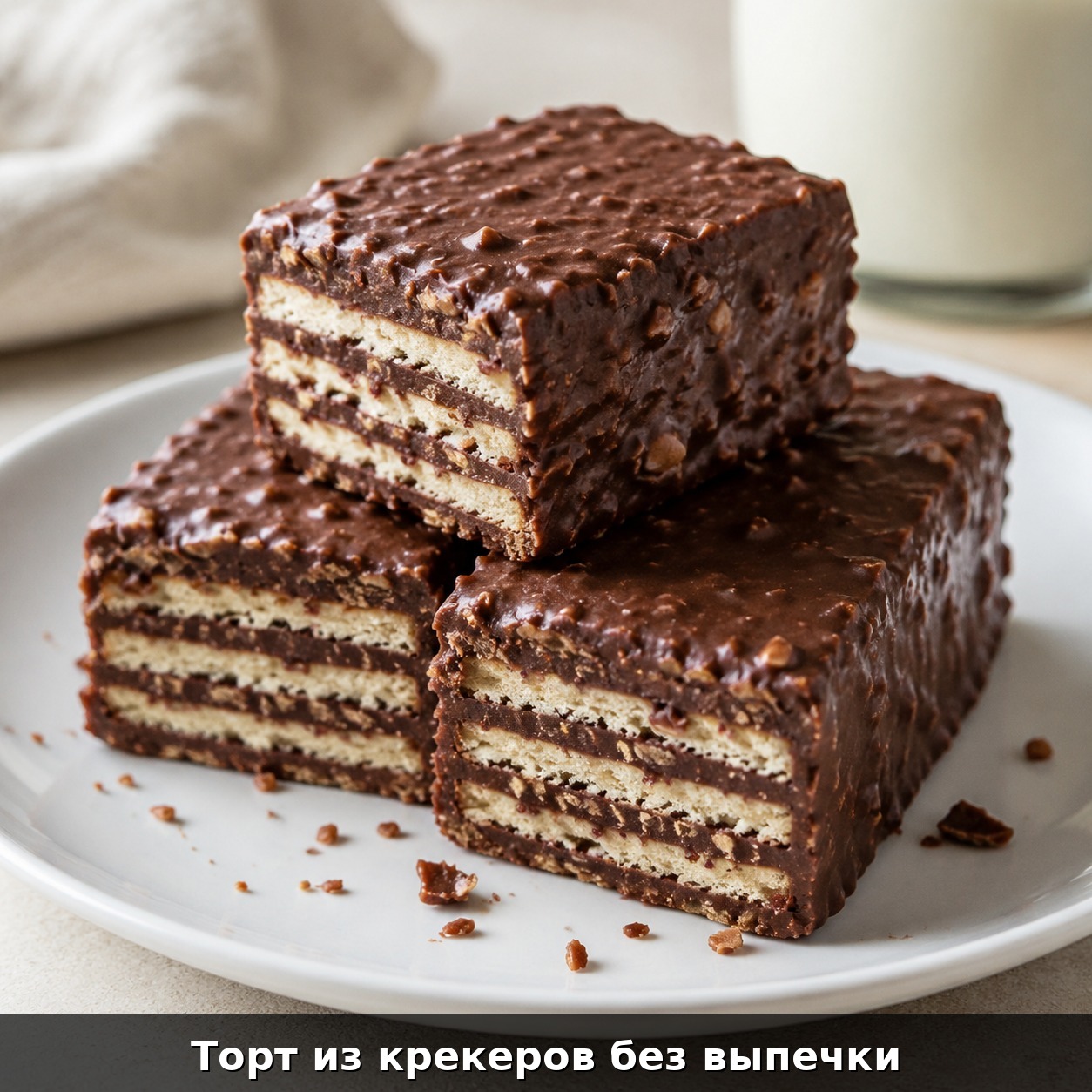 Торт из крекеров без выпечки