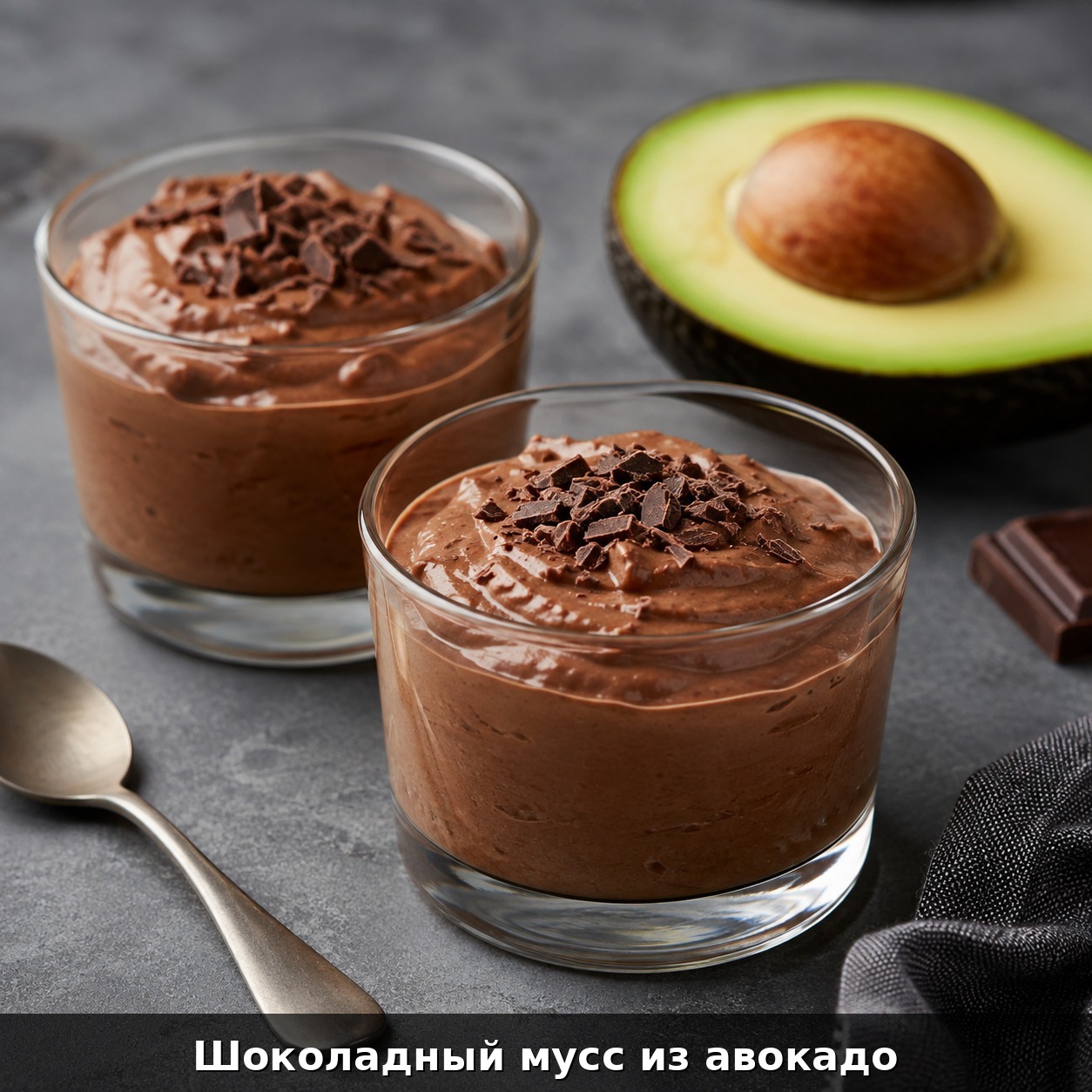 Шоколадный мусс из авокадо