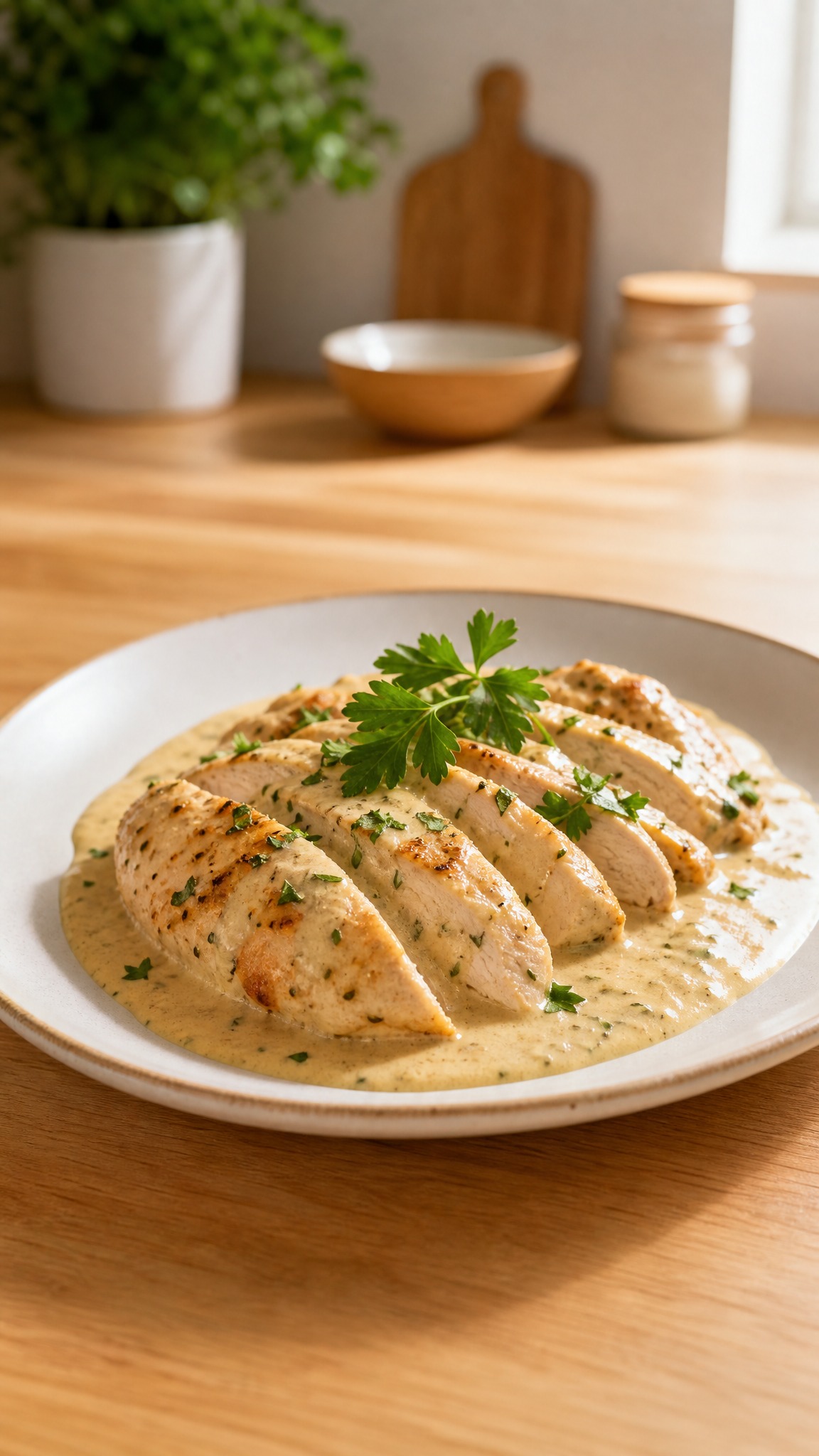 Куриное филе в сливочном соусе